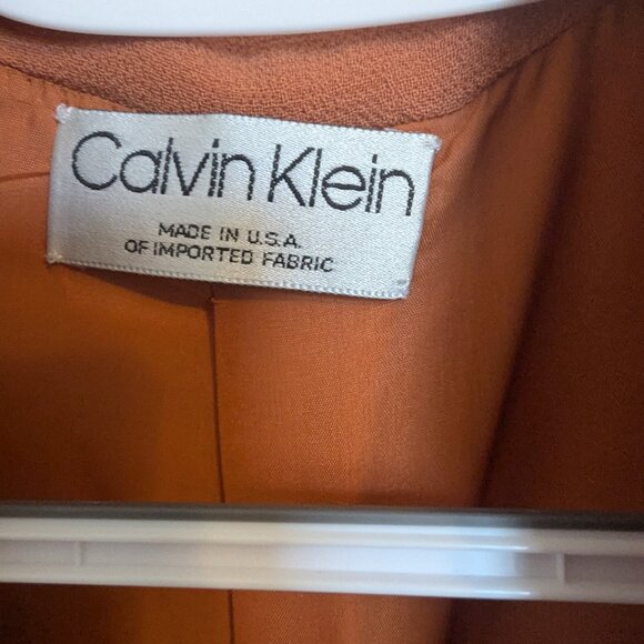 VERY RARE 80s USA MADE CALVIN KLEIN SUIT | 8 | EVC | Texas Longhorn Orange - Picture 13 of 16
